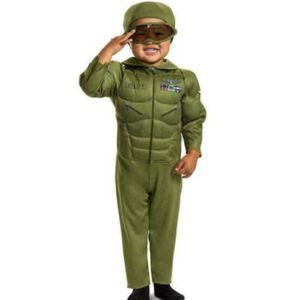Disguise NWT 2 Piece Aviator Pilot Power Suit Green 3T-4T